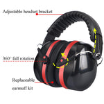 Protetores Auriculares Isolantes de Ruído para Sono e Indústria, Vermelho Preto, Azul Preto, Preto