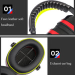 Protetores Auriculares Isolantes de Ruído para Sono e Indústria, Vermelho Preto, Azul Preto, Preto