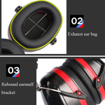 Protetores Auriculares Isolantes de Ruído para Sono e Indústria, Vermelho Preto, Azul Preto, Preto