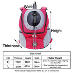 Bolsa Transportadora para Cão de Exterior Bolsa Frontal Mochila de Ombro Dupla Portátil Mochila de Malha para Cabeça, S, L