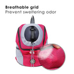 Bolsa Transportadora para Cão de Exterior Bolsa Frontal Mochila de Ombro Dupla Portátil Mochila de Malha para Cabeça, S, L