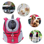 Bolsa Transportadora para Cão de Exterior Bolsa Frontal Mochila de Ombro Dupla Portátil Mochila de Malha para Cabeça, S, L