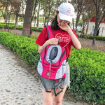 Bolsa Transportadora para Cão de Exterior Bolsa Frontal Mochila de Ombro Dupla Portátil Mochila de Malha para Cabeça, S, L