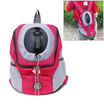Bolsa Transportadora para Cão de Exterior Bolsa Frontal Mochila de Ombro Dupla Portátil Mochila de Malha para Cabeça, S, L