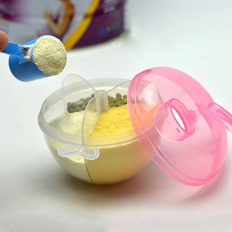 Dispensador de leite em pó para bebé, recipiente para alimentos, caixa de armazenamento para alimentação, 3 camadas, à prova de fugas, caixa de viagem para crianças e bebés, verde, rosa, amarelo, azul