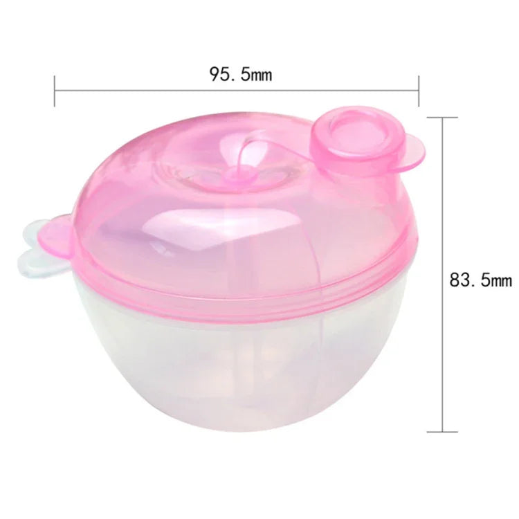 Dispensador de leite em pó para bebé, recipiente para alimentos, caixa de armazenamento para alimentação, 3 camadas, à prova de fugas, caixa de viagem para crianças e bebés, verde, rosa, amarelo, azul
