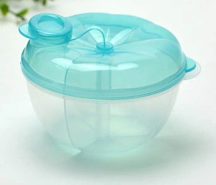 Dispensador de leite em pó para bebé, recipiente para alimentos, caixa de armazenamento para alimentação, 3 camadas, à prova de fugas, caixa de viagem para crianças e bebés, verde, rosa, amarelo, azul