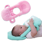 Suporte para biberão de bebé, rack para biberão, almofada de amamentação para aprendizagem, algodão, azul, rosa, roxo, flor roxa