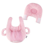 Suporte para biberão de bebé, rack para biberão, almofada de amamentação para aprendizagem, algodão, azul, rosa, roxo, flor roxa