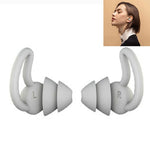 1 Par de Tampões Auriculares Anti-queda e Redutores de Ruído Shark Fin para Dormir e Redução de Ruído em Dormitórios, Cinzento (2 Camadas), Preto (2 Camadas), Cinzento (3 Camadas), Preto (3 Camadas)