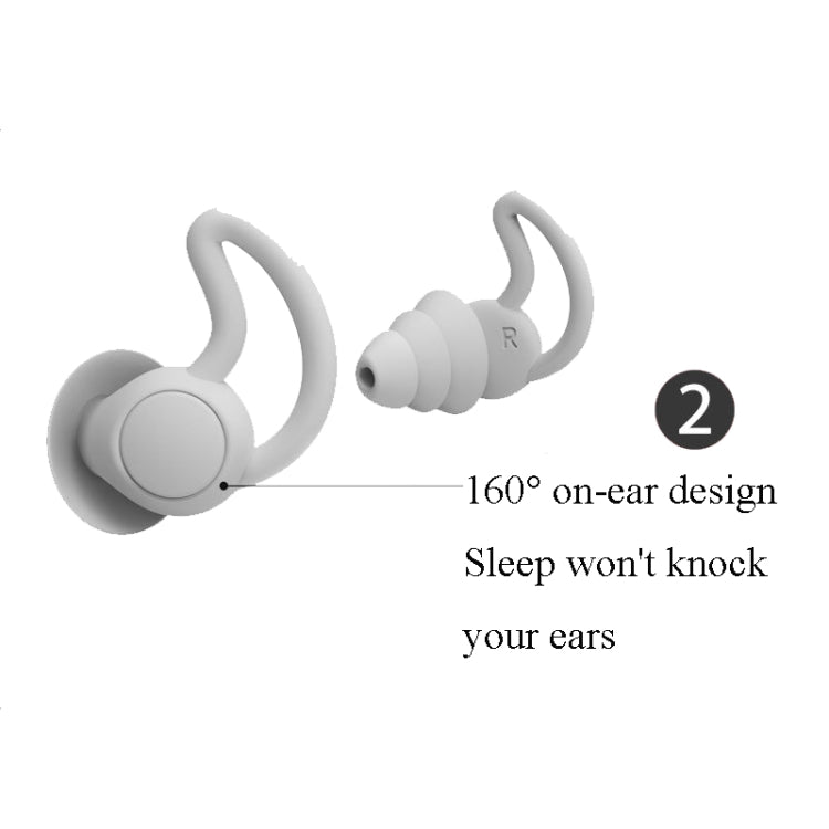 1 Par de Tampões Auriculares Anti-queda e Redutores de Ruído Shark Fin para Dormir e Redução de Ruído em Dormitórios, Cinzento (2 Camadas), Preto (2 Camadas), Cinzento (3 Camadas), Preto (3 Camadas)