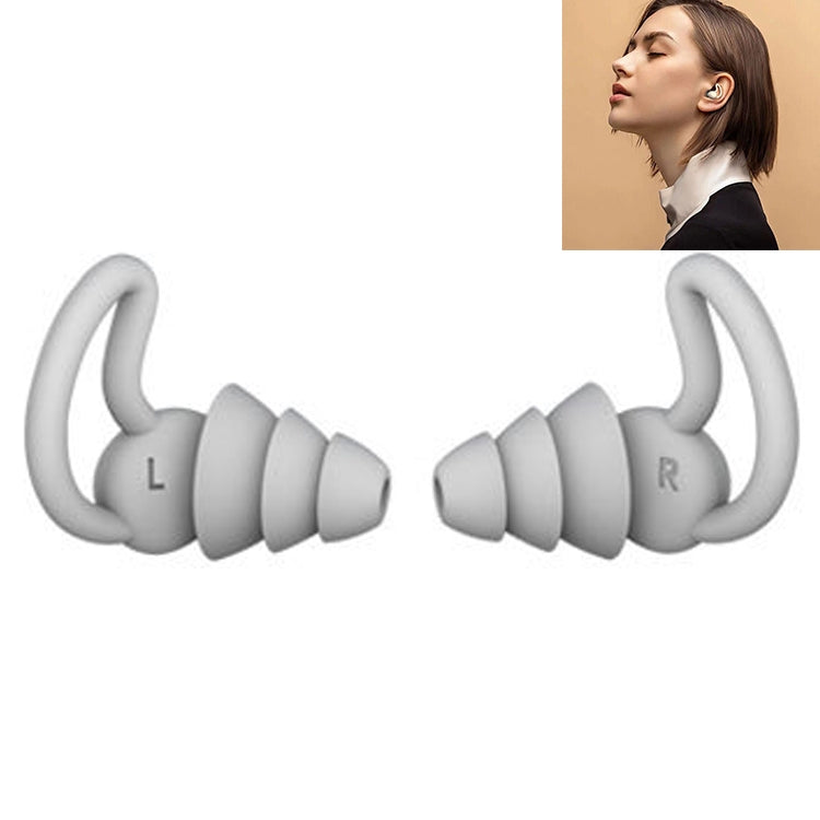 1 Par de Tampões Auriculares Anti-queda e Redutores de Ruído Shark Fin para Dormir e Redução de Ruído em Dormitórios, Cinzento (2 Camadas), Preto (2 Camadas), Cinzento (3 Camadas), Preto (3 Camadas)
