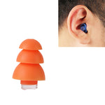 Tampões Auriculares de Silicone Anti-ruído para Sono, Redução de Ruído Industrial, Silenciosos, Laranja, Branco, Azul, Preto