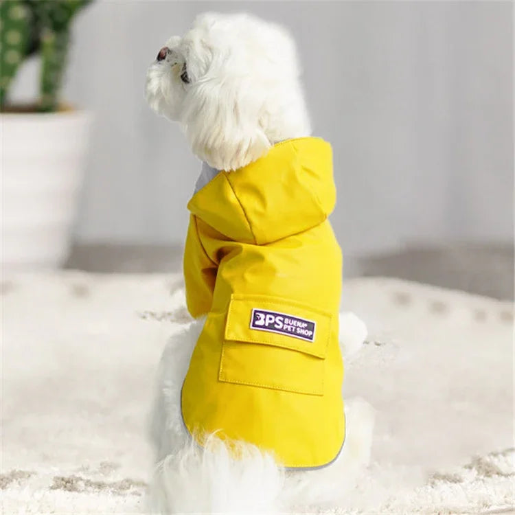 Capa de Chuva para Cães com Capuz Roupa Impermeável para Quatro Patas Capa de Chuva Completa para Cães Pequenos, S, M, L, XL, XXL