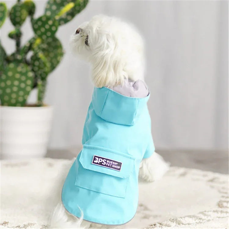 Capa de Chuva para Cães com Capuz Roupa Impermeável para Quatro Patas Capa de Chuva Completa para Cães Pequenos, S, M, L, XL, XXL
