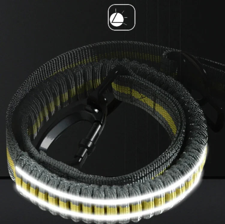 Corda de Tração para Cão Exterior Anti-Pulgas em Nylon Reflector Elástico Esticável, Elástico Esticável Amarelo, Elástico Esticável Verde