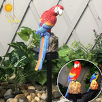 Lâmpada de Relva Solar Artesanato em Resina Papagaio para Jardim e Pátio