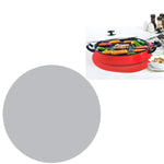 Tapete de Silicone para Micro-ondas de Grau Alimentar de 12 Polegadas, Tapete Redondo de Silicone Antiderrapante e Isolante, Preto, Vermelho, Azul, Verde, Roxo, Cinzento