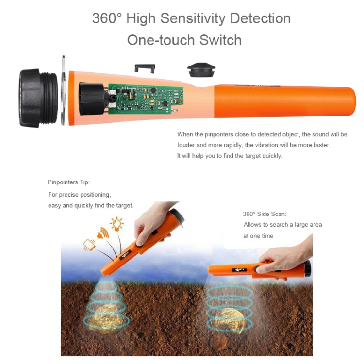 Detector de metais Detector de ouro Apontador de localização Entrega aleatória, Goint S Preto, Goint S Verde, Goint S Laranja
