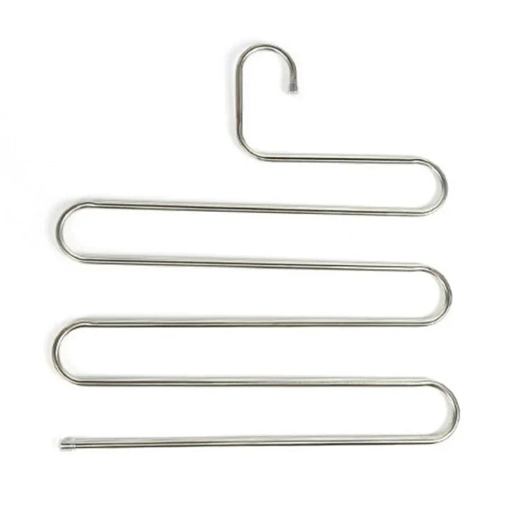Cabides Multifuncionais em Forma de S de 5 Camadas para Roupa e Armazenamento de Calças, Cabides em Forma de S