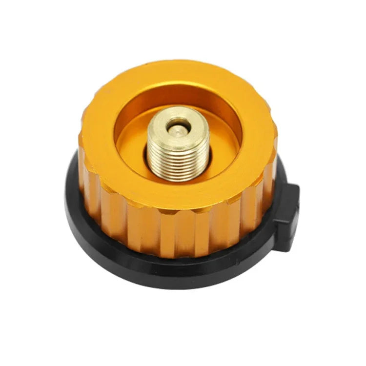 2 PCS Adaptador para Fogão de Caminhada ao Ar Livre, Conversor de Forno Tipo Dividido, Conector para Cartucho de Gás com Desligamento Automático, Adaptador para Cilindro de Gás