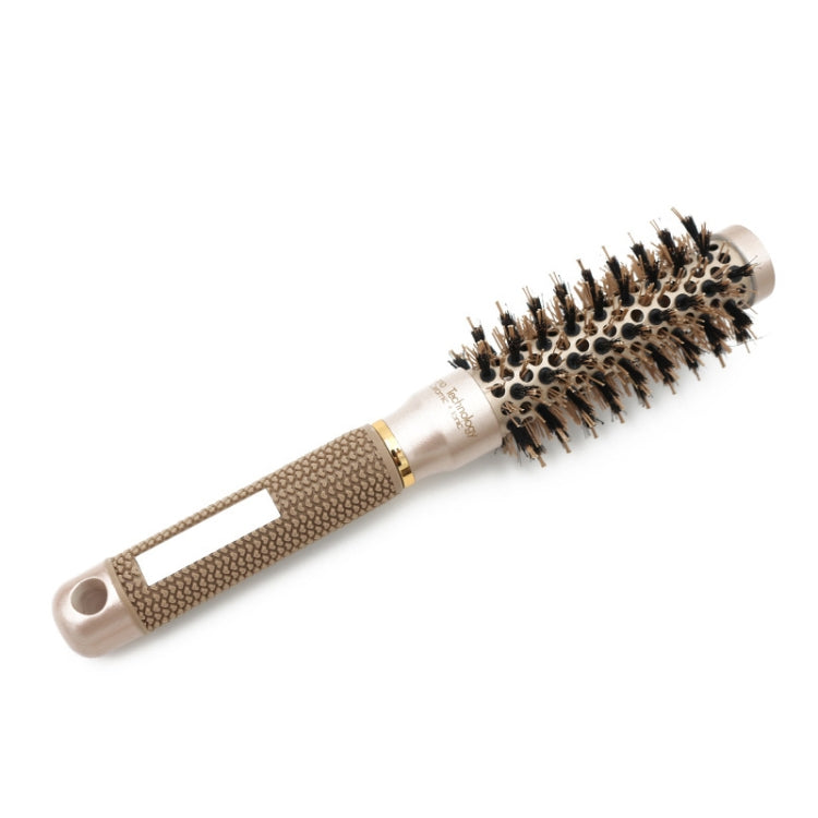 Pente de Cabelo de Alumínio Cerâmico Escova Redonda com Cerdas de Nylon Escova Profissional de Barbearia para Estilo de Cabelo