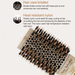 Pente de Cabelo de Alumínio Cerâmico Escova Redonda com Cerdas de Nylon Escova Profissional de Barbearia para Estilo de Cabelo