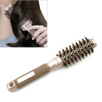 Pente de Cabelo de Alumínio Cerâmico Escova Redonda com Cerdas de Nylon Escova Profissional de Barbearia para Estilo de Cabelo
