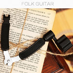 Conjunto de Ferramentas para Troca de Cordas de Guitarra, Aparador de Cordas, Enrolador de Cordas, Alicate Três em Um, Acessórios para Guitarra