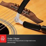 Conjunto de Ferramentas para Troca de Cordas de Guitarra, Aparador de Cordas, Enrolador de Cordas, Alicate Três em Um, Acessórios para Guitarra