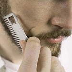 Pente de Metal para Cabelo e Barba com Abridor de Garrafas Ferramenta Multiusos Tamanho Cartão de Crédito, Metal