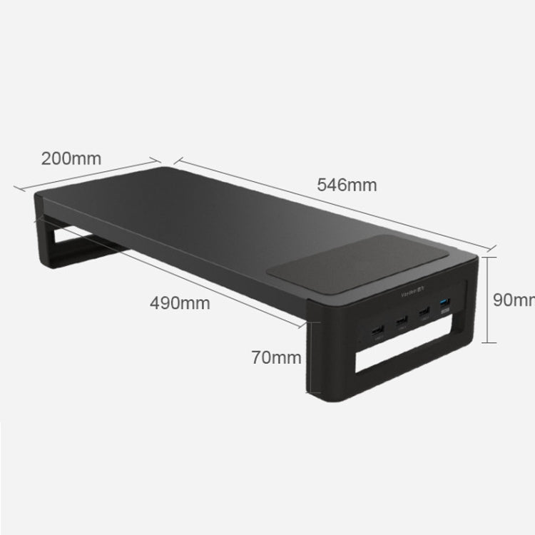 Base de armazenamento para monitor de computador Vaydeer, aumento da secretária, configuração simples