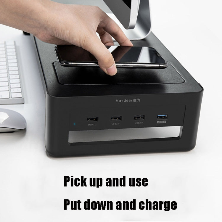 Base de armazenamento para monitor de computador Vaydeer, aumento da secretária, configuração simples