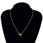 Colar de inicial em forma de coração pequeno e delicado, colar personalizado com letra, joalharia para mulheres, acessórios, presente para namorada, S
