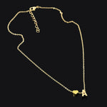 Colar de inicial em forma de coração pequeno e delicado, colar personalizado com letra, joalharia para mulheres, acessórios, presente para namorada, S