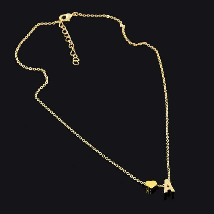 Colar de inicial em forma de coração pequeno e delicado, colar personalizado com letra, joalharia para mulheres, acessórios, presente para namorada, S