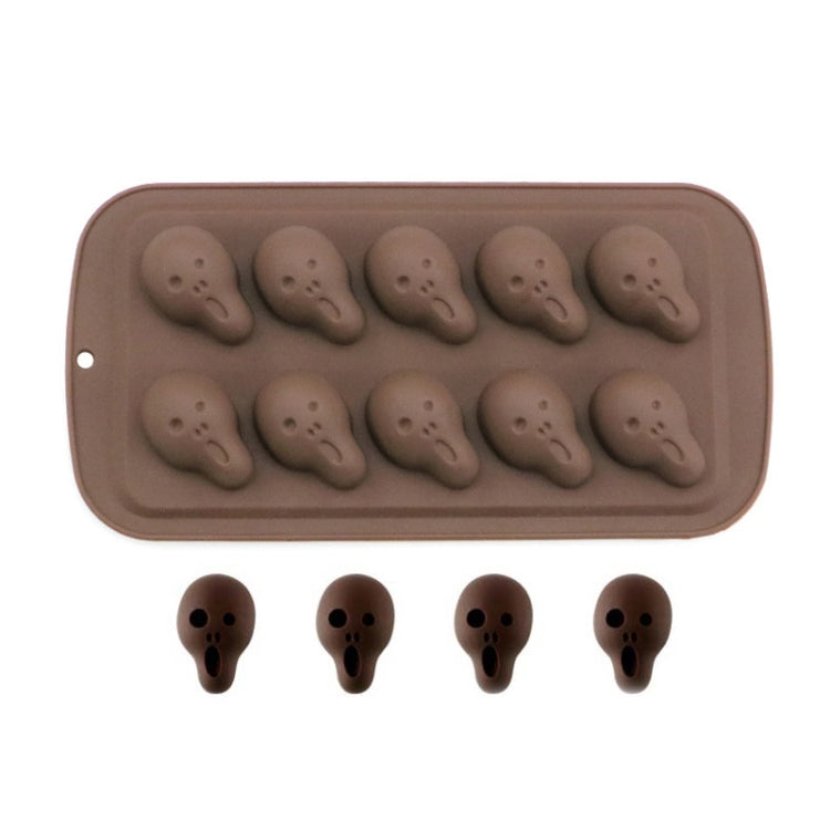 Conjunto de Moldes para Chocolate de Halloween em Forma de Desenho Animado, Forma de Caveira, Forma de Cabeça de Abóbora, Forma de Morcego