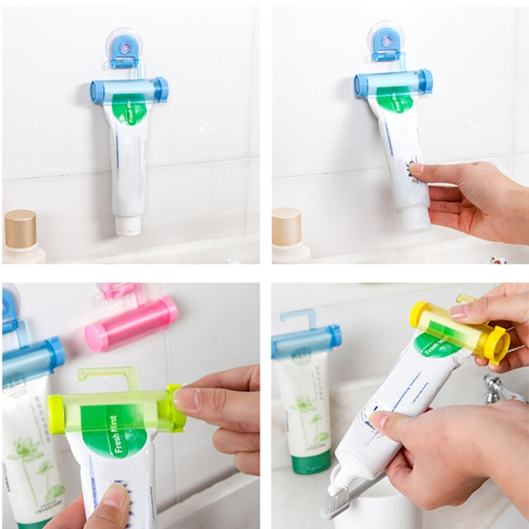 2 Unidades Espremedor Criativo de Pasta de Dentes com Ventosa e Suporte, Branco, Azul, Verde, Amarelo, Rosa