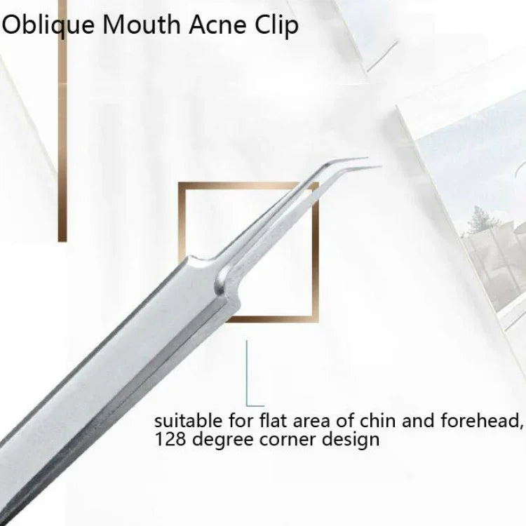 Conjunto de 5 Peças / Agulha para Acne em Aço Inoxidável, Pinça para Acne, Ferramenta para Espremer Cravos, 5 em 1