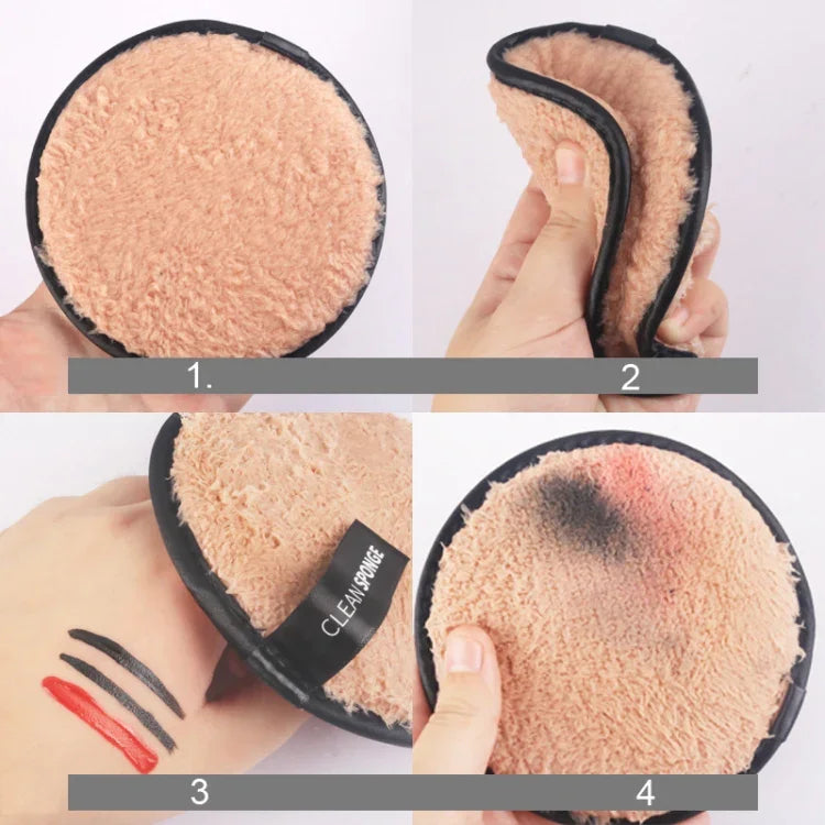3 PCS Panos de Microfibra para Remover Almofadas, Toalha de Limpeza Facial Reutilizável para Maquilhagem