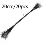 20 Peças de Fio Frontal Luya com Pino Fio Anti-mordida, 20CM, 25CM, 30CM, 15CM