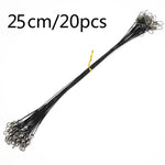 20 Peças de Fio Frontal Luya com Pino Fio Anti-mordida, 20CM, 25CM, 30CM, 15CM