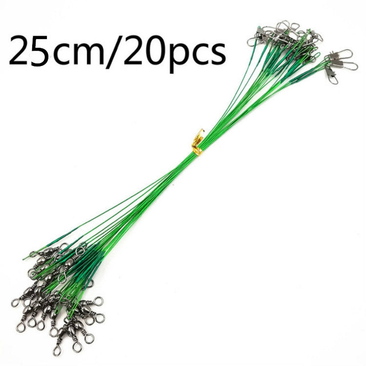 20 Peças de Fio Frontal Luya com Pino Fio Anti-mordida, 20CM, 25CM, 30CM, 15CM