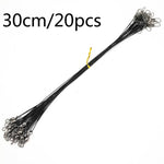 20 Peças de Fio Frontal Luya com Pino Fio Anti-mordida, 20CM, 25CM, 30CM, 15CM