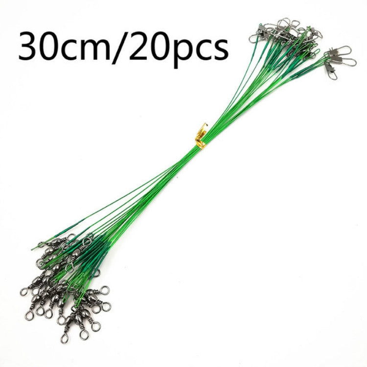 20 Peças de Fio Frontal Luya com Pino Fio Anti-mordida, 20CM, 25CM, 30CM, 15CM
