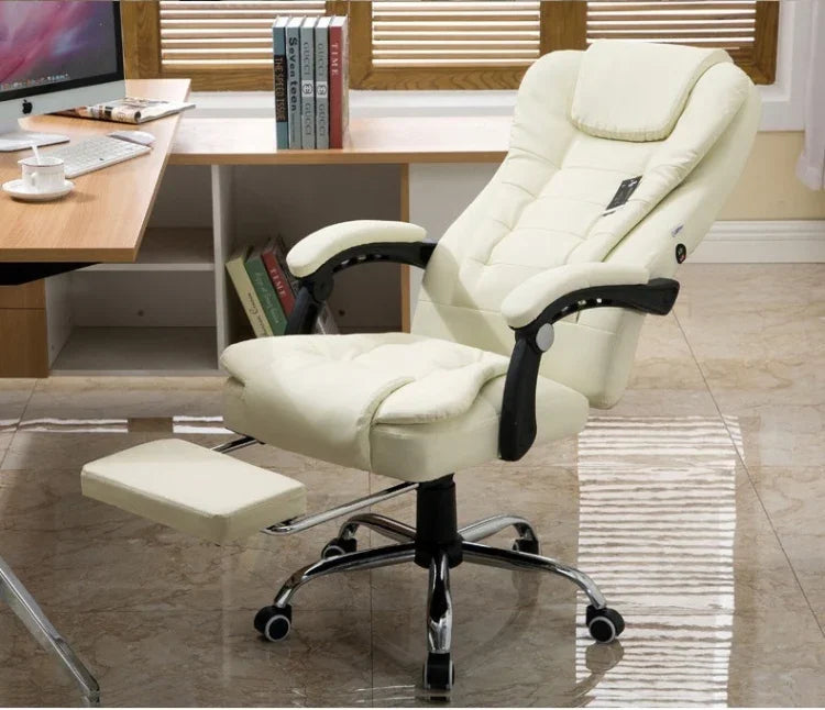 Cadeira Giratória Elevatória Moderna Minimalista, Cadeira Preguiçosa de Jogo com Massagem e Pés de Aço para Escritório