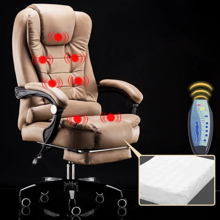 Cadeira Giratória Elevatória Moderna Minimalista, Cadeira Preguiçosa de Jogo com Massagem e Pés de Aço para Escritório