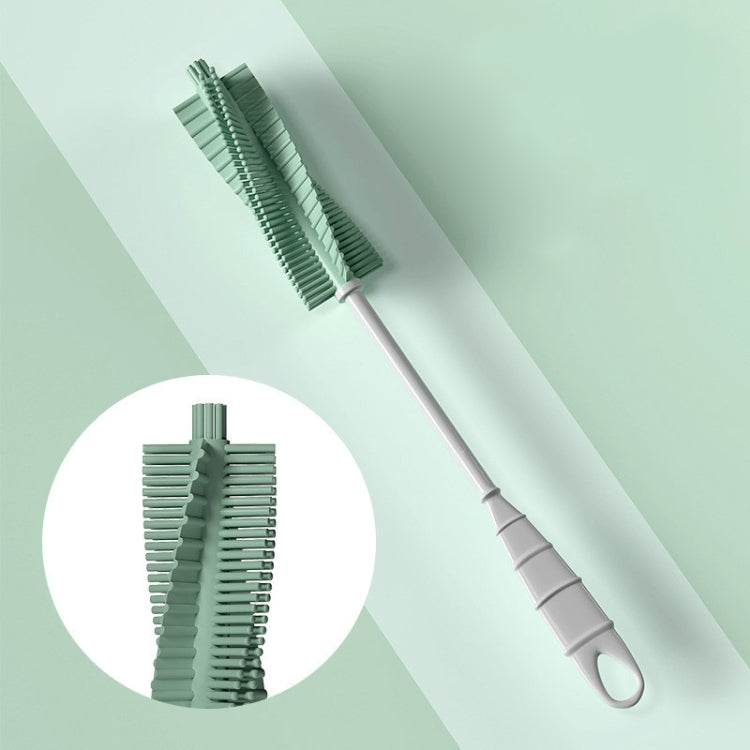Escova de Limpeza para Copo de Biberão de Silicone com Cabo Longo Escova Giratória de 360 Graus, Verde, Rosa, Azul Claro