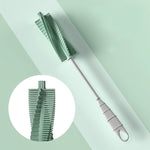 Escova de Limpeza para Copo de Biberão de Silicone com Cabo Longo Escova Giratória de 360 Graus, Verde, Rosa, Azul Claro