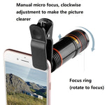 Lente Externa de Zoom Telefoto 12X para Câmara de Telemóvel